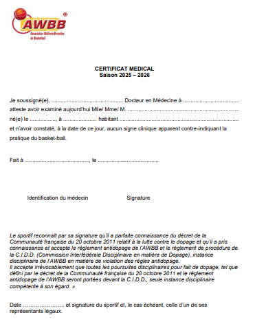 Certificat médical